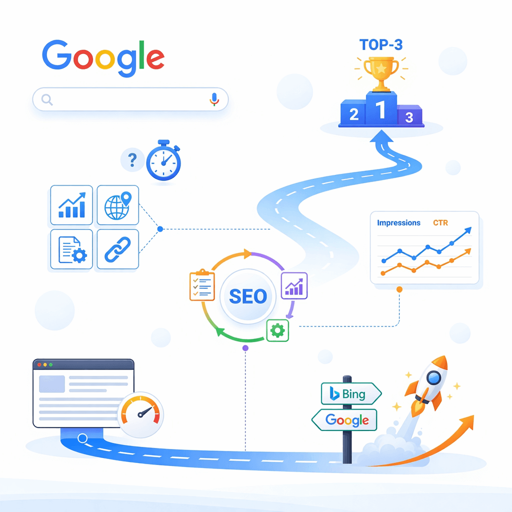 Сколько времени нужно, чтобы попасть в топ Google